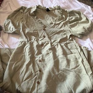 Small green Shein bridesmaids dress